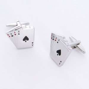   Dashing Aces Cufflinks with Personalized Case