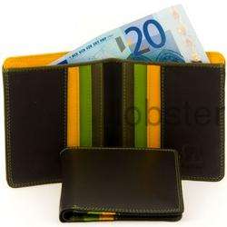 MENS BLACK STANDARD BIFOLD LEATHER MYWALIT WALLET EXCITING COLORS 