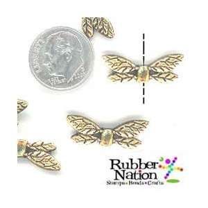   Wings Antique Gold Metal Beads 1 22mm 10pc: Arts, Crafts & Sewing