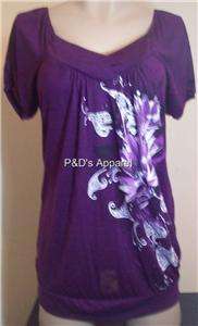 New Womens Cozy Maternity Clothing Purple Shirt Top Blouse M  