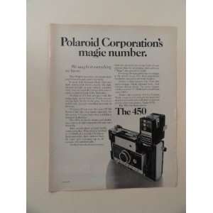  Polaroid camera,1971 print ad (the 450.) Orinigal Magazine 