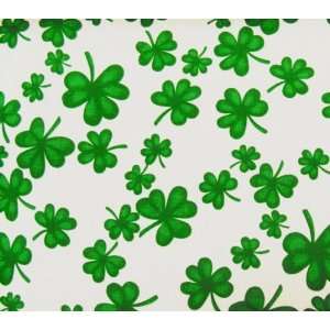   Shamrocks on White   Fabric By the Yard:  Home & Kitchen