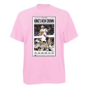  Lebron James Front Page Pink T Shirt
