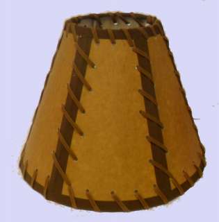 14 oiled kraft double laced lamp shades  