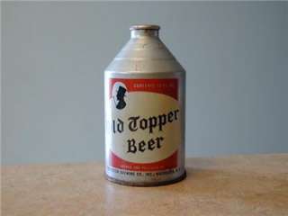 VINTAGE beer can OLD TOPPER cone top TOPS IN TASTE 12 oz. ROCHESTER 