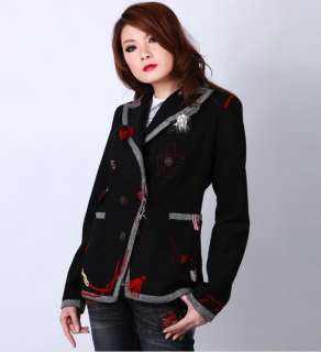 New 2011 Desigual Black Perfect Only Coat Blazer S M L XL  