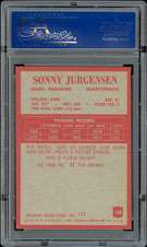 1965 Philadelphia #188 Sonny Jurgensen PSA 9 Low Pop  