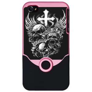   or 4S Slider Case Pink God Is My Judge Skulls Cross and Angel Wings