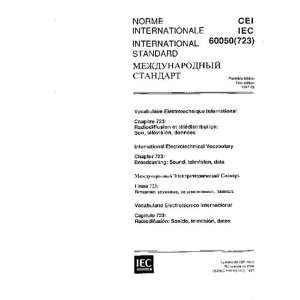  IEC 60050 723 Ed. 1.0 t1997, International 