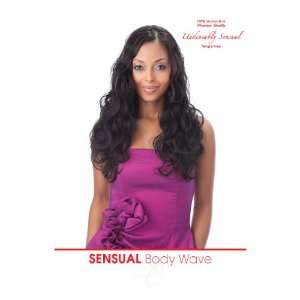  Sensual 12 Body Wave 100% Real Human Hair #1 (Jet Black) Beauty