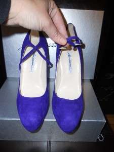 Brian Atwood FOLLOW ME Suede Platform Spike Heel Pumps Shoes Purple 40 