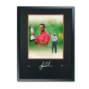Tiger Woods Signed 2006 British Open 16x20 w/Signed Mat UDA  