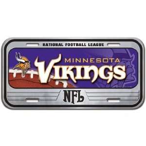    Minnesota Vikings Domed Metal License Plate: Sports & Outdoors