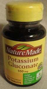 Nature Made Potassium Gluconate 550 mg 100 tablets  