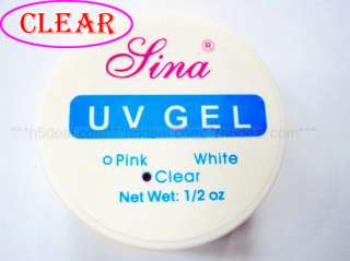 Pink+White+Clear Nail Art UV Gel Builder Glue 3PCS F  