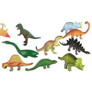  Dinosaurs Playset 14 piece set of 3 to 5.5 inch long Plastic 