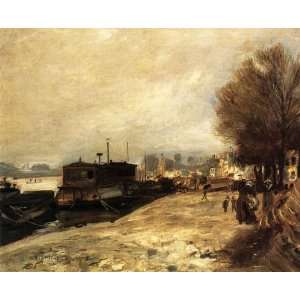   Boat by the Banks of the Seine, near Paris Pier