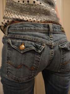 Authentic David Kahn Mid Rise Boot Cut LAUREN Flap Pocket Jeans! 28 x 