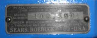 VINTAGE,  ROEBUCK POWER HACKSAW MODEL 108.1501 IN GREAT SHAPE 