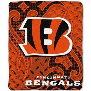  Cincinnati Bengals Royal Plush Raschel NFL Blanket (Tattoo Series 