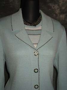 St John Santana knit 2pc suit jacket blazer top size P 2 4  