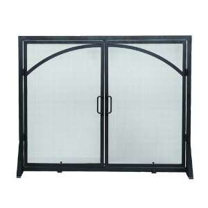   Accessories Black Arched Front 39 x 31 Inch Fireplace Door Screen