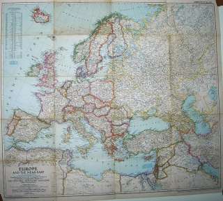 MAP EUROPE& NEAR EAST NAT.GEOGRAPHIC RUSSIA POLAND 49  