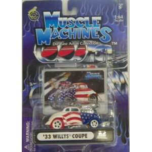  Muscle Machines 1/64 Scale Diecast 1933 Willys Coupe in 