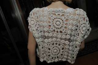   New Crochet Top Made With Lims Exclusive Old Vintage Lace One Size
