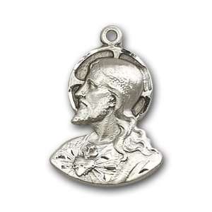  Sterling Silver Head of Christ Medal Jewelry
