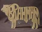 Brahman Cattle Cow Bull Amish Farm Wood Puzzle Rodeo Toy