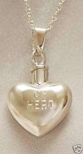 Cremation Jewelry Heart Pendant Urn Free Engraving  