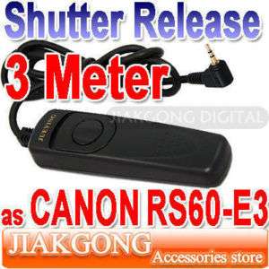 3M Shutter Release CANON 550D 500D 60D G12 G11 RS60 E3  