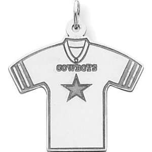    Sterling Silver NFL Dallas Cowboys Football Jersey Charm: Jewelry