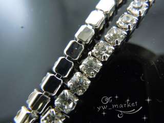   crystal rhinestone close chain trims silver SS12 3mm 10 yard  