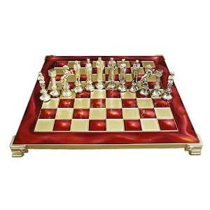  Renaissance Chess Set with Red Board
