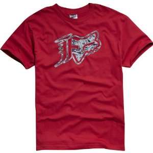 Fox Racing Stockholm Mens Short Sleeve Sportswear T Shirt/Tee   Red 