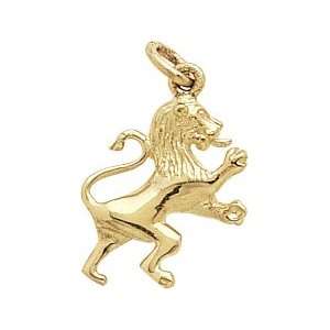  Rembrandt Charms Lion Charm, 14K Yellow Gold Jewelry