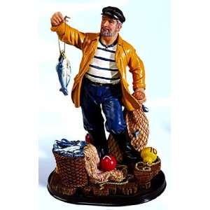  11 Inch Fisherman with Catch Nautical Figure Everything 