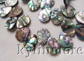 8SE08358a  13x18mm Paua Abalone Shell Teardrop Beads 15  