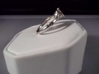 14 K White Gold Morganite & White Diamond Accent Ring Size 7  