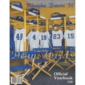  Milwaukee Brewers 1986 Official Yearbook none Books