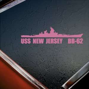   New Jersey Battleship Pink Decal Car Pink Sticker: Arts, Crafts