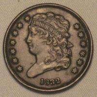 Half Cent 1832 Classic Head Ch AU Old US Coin N3 070  