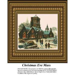  Christmas Eve Mass, Cross Stitch Pattern PDF Download 