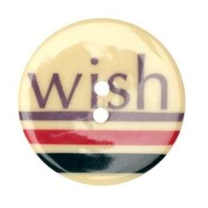 Novelty Button 1 3/8 Wish Natural By The Package