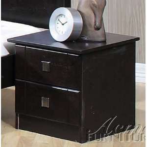  Nightstand Contemporary Style Cappuccino Finish: Home 