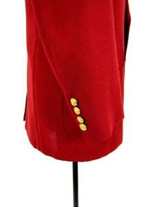 vintage mens red CLASSIC jacket blazer sport coat gold buttons skinny 