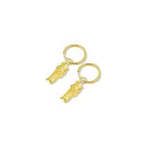   14k Yellow Gold Saint Jude Religious Hoop Earrings Jewelry