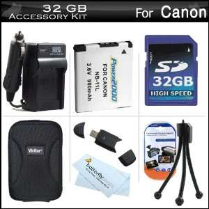  32GB Accessories Kit For Canon Powershot A4000 IS, A4000IS 